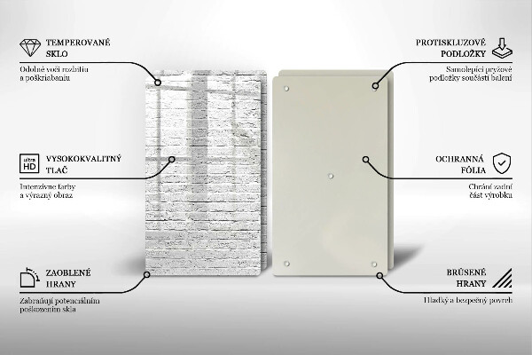 Induction hob cover Brick wall