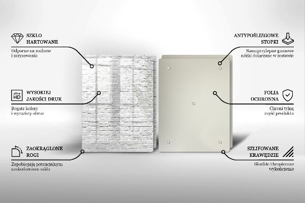Induction hob cover Brick wall
