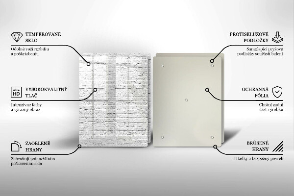 Induction hob cover Brick wall