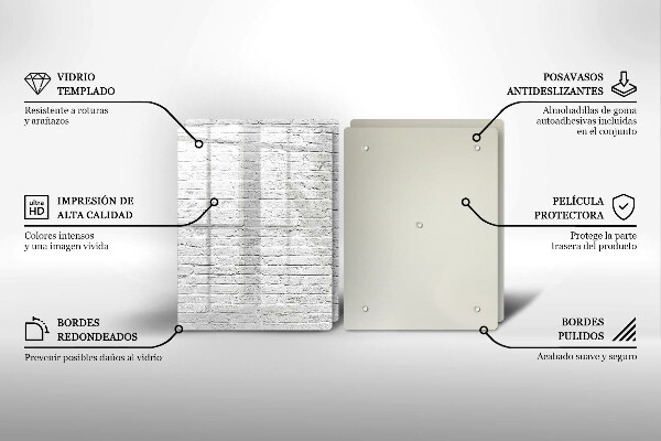 Induction hob cover Brick wall