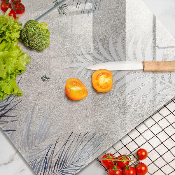 Induction hob cover Subtle leaves