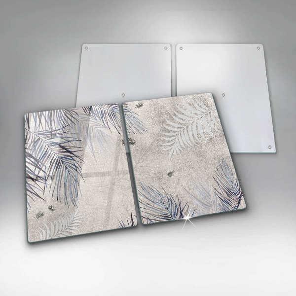 Induction hob cover Subtle leaves