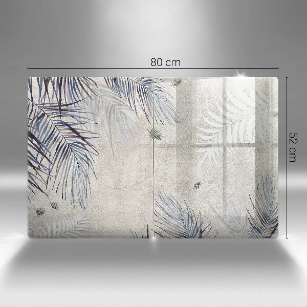 Induction hob cover Subtle leaves