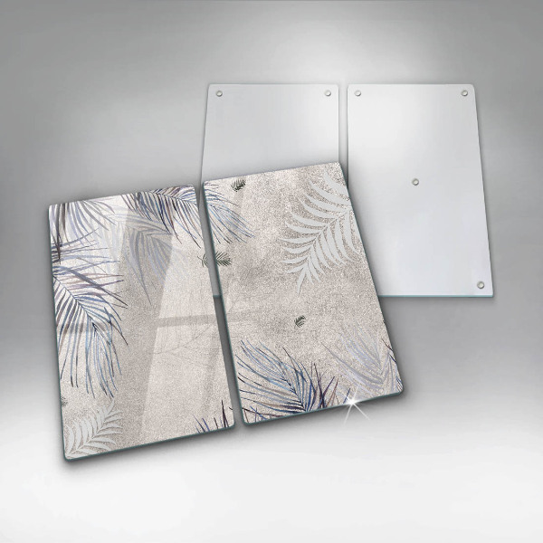 Induction hob cover Subtle leaves