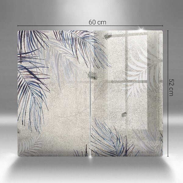 Induction hob cover Subtle leaves