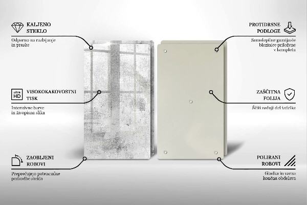 Induction hob cover Concrete texture