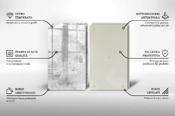 Induction hob cover Concrete texture