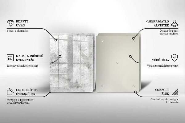 Induction hob cover Concrete texture