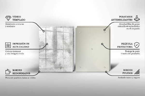 Induction hob cover Concrete texture