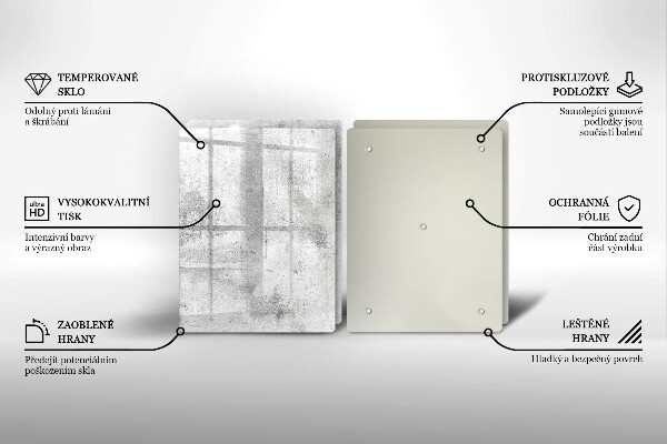 Induction hob cover Concrete texture