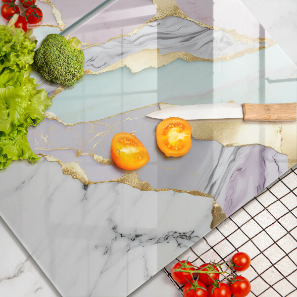 Induction hob cover Pastel marble