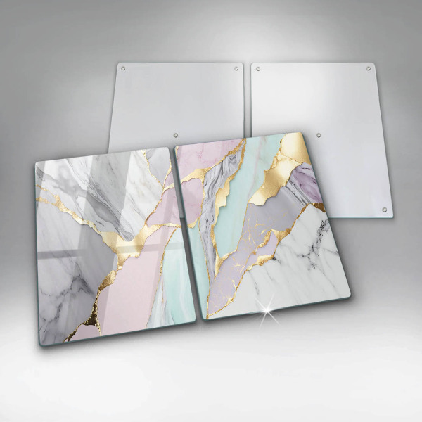 Induction hob cover Pastel marble