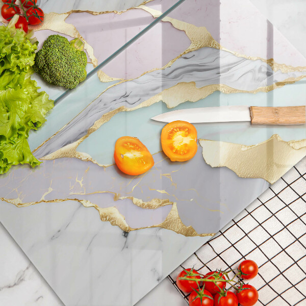 Induction hob cover Pastel marble