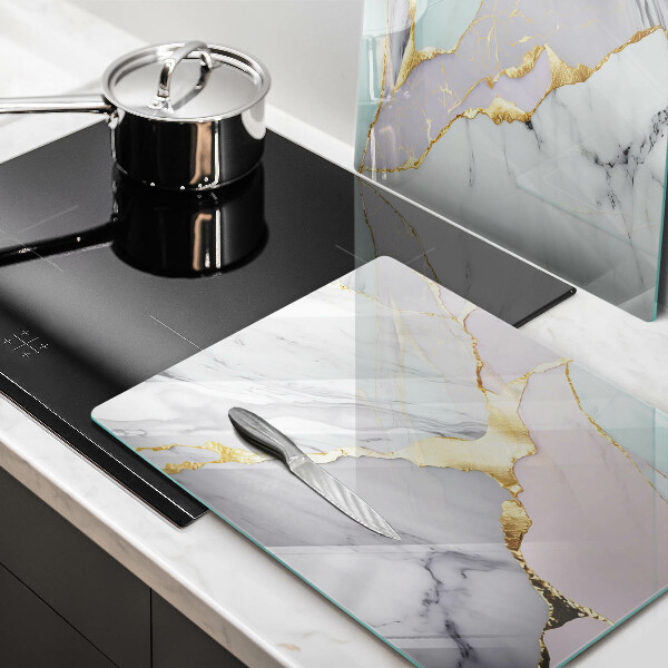 Induction hob cover Pastel marble