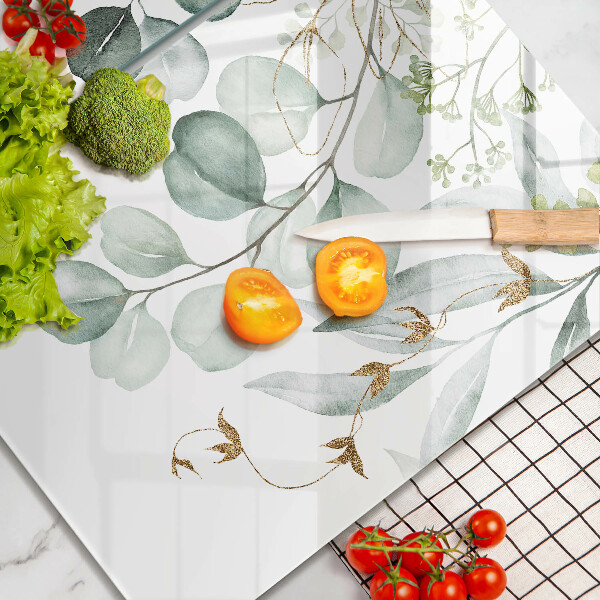 Induction hob cover Painted plants