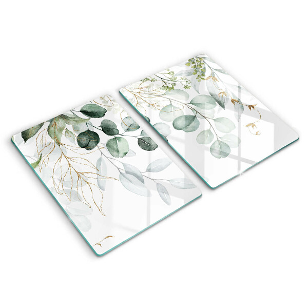 Induction hob cover Painted plants