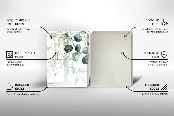 Induction hob cover Painted plants