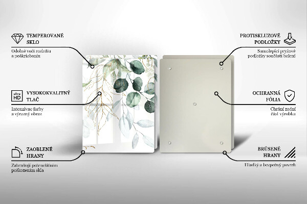 Induction hob cover Painted plants