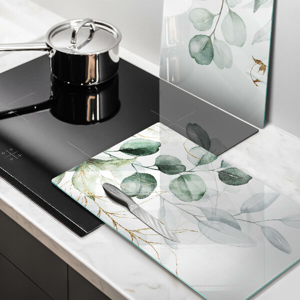 Induction hob cover Painted plants