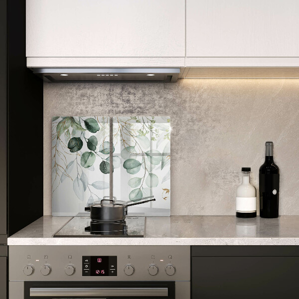 Induction hob cover Painted plants