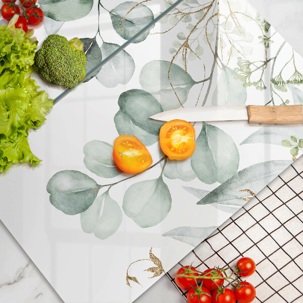 Induction hob cover Painted plants