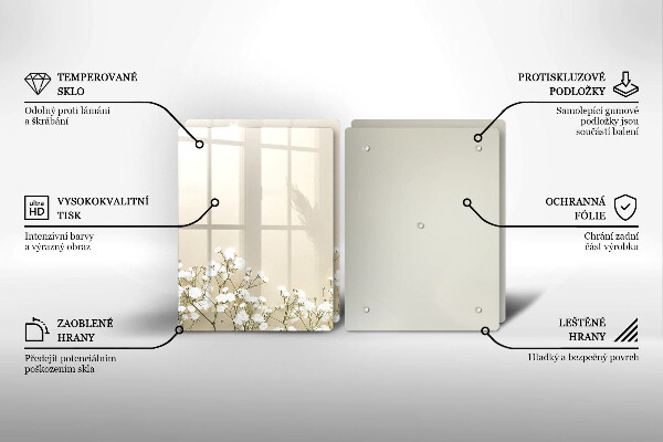 Induction hob cover Boho flowers