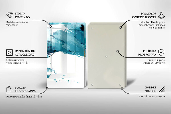 Induction hob cover Blue spots