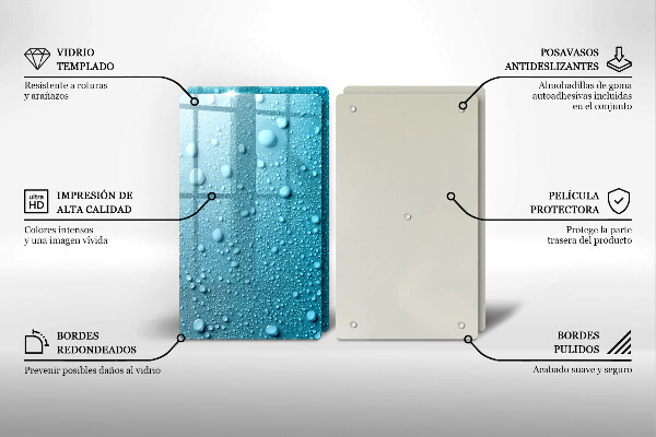 Induction hob cover Drops of water