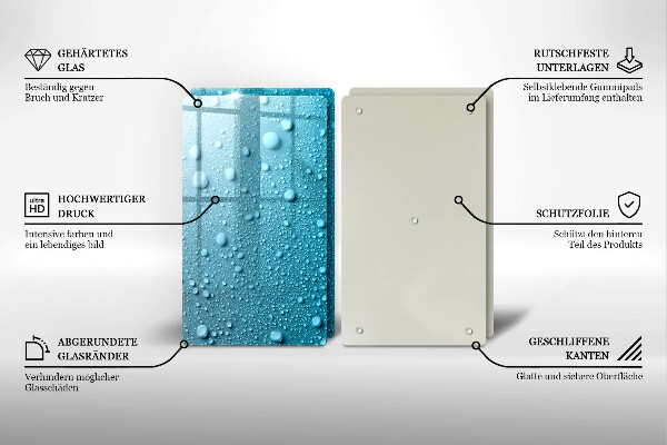 Induction hob cover Drops of water