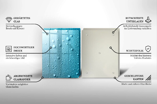 Induction hob cover Drops of water