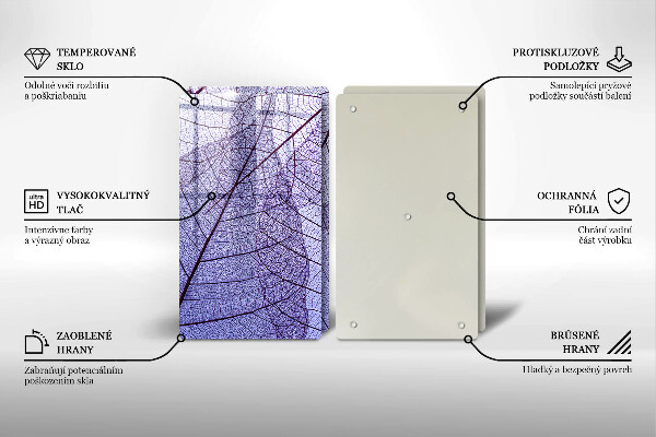 Induction hob cover Leaves with veins