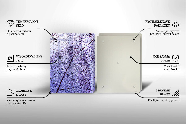 Induction hob cover Leaves with veins