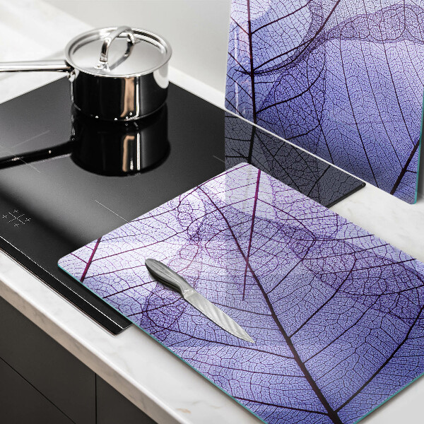 Induction hob cover Leaves with veins