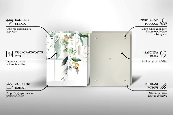 Work surface savers Watercolor leaves