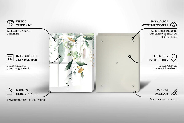 Work surface savers Watercolor leaves