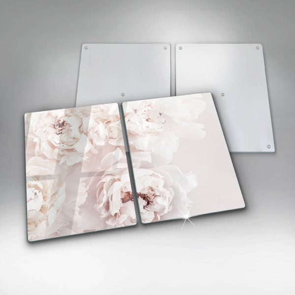 Work surface savers Pastel peonies