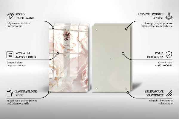 Work surface savers Pastel peonies