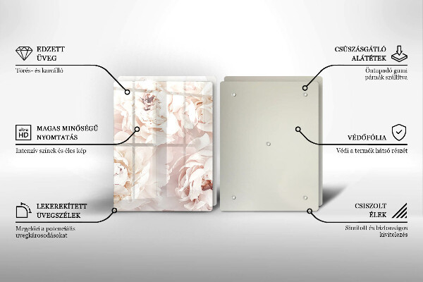 Work surface savers Pastel peonies