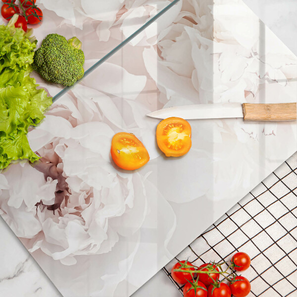 Work surface savers Pastel peonies