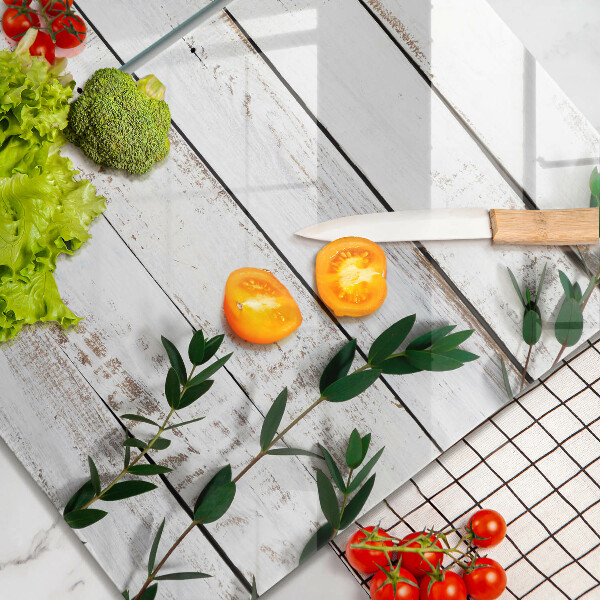 Work surface savers Old boards and leaves