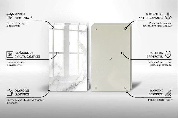 Induction hob cover Modern marble