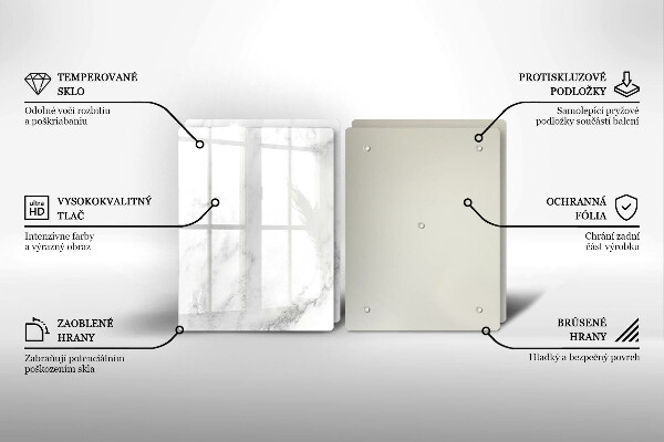 Induction hob cover Modern marble