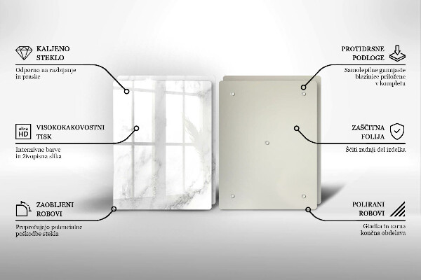 Induction hob cover Modern marble