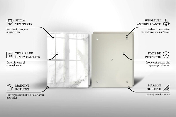 Induction hob cover Modern marble