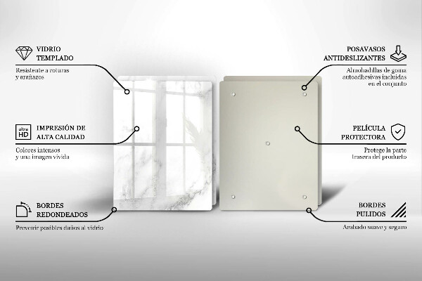 Induction hob cover Modern marble