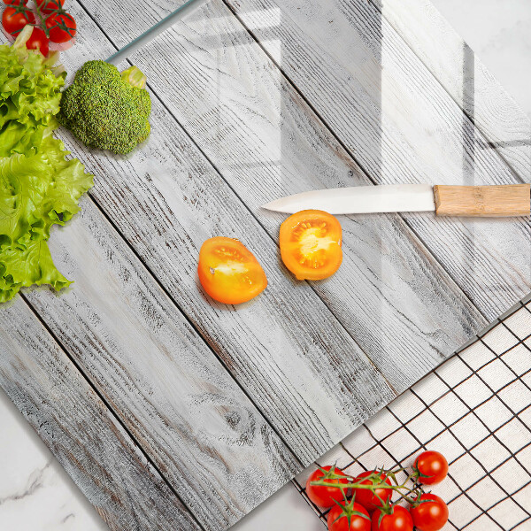 Induction hob cover Bright wooden boards