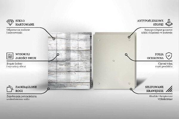 Induction hob cover Bright wooden boards