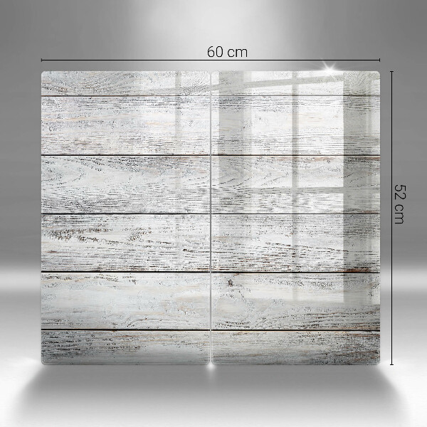 Induction hob cover Bright wooden boards