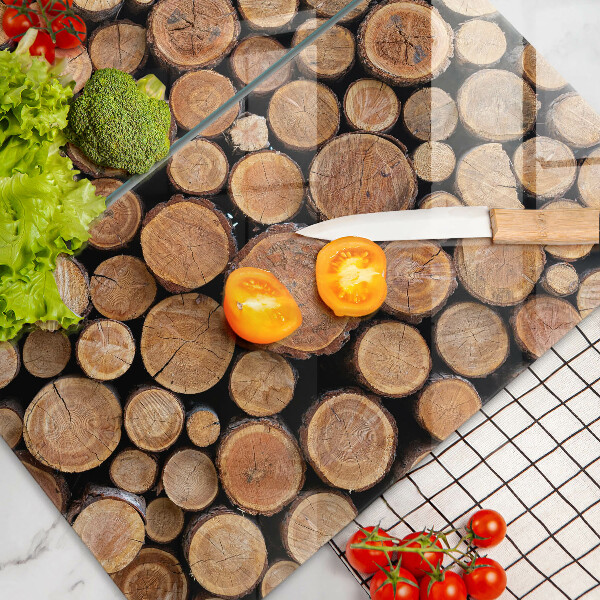 Induction hob cover Tree trunks