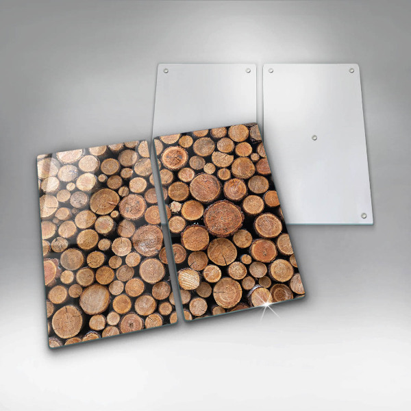 Induction hob cover Tree trunks